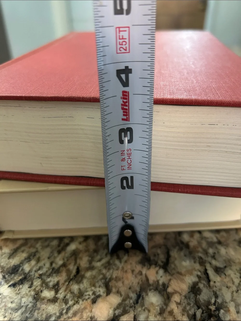Classic Decorative Stacked Books - Red and Cream Home Accent